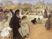 Albert Edelfelt In the Luxembourg Garden oil painting artist